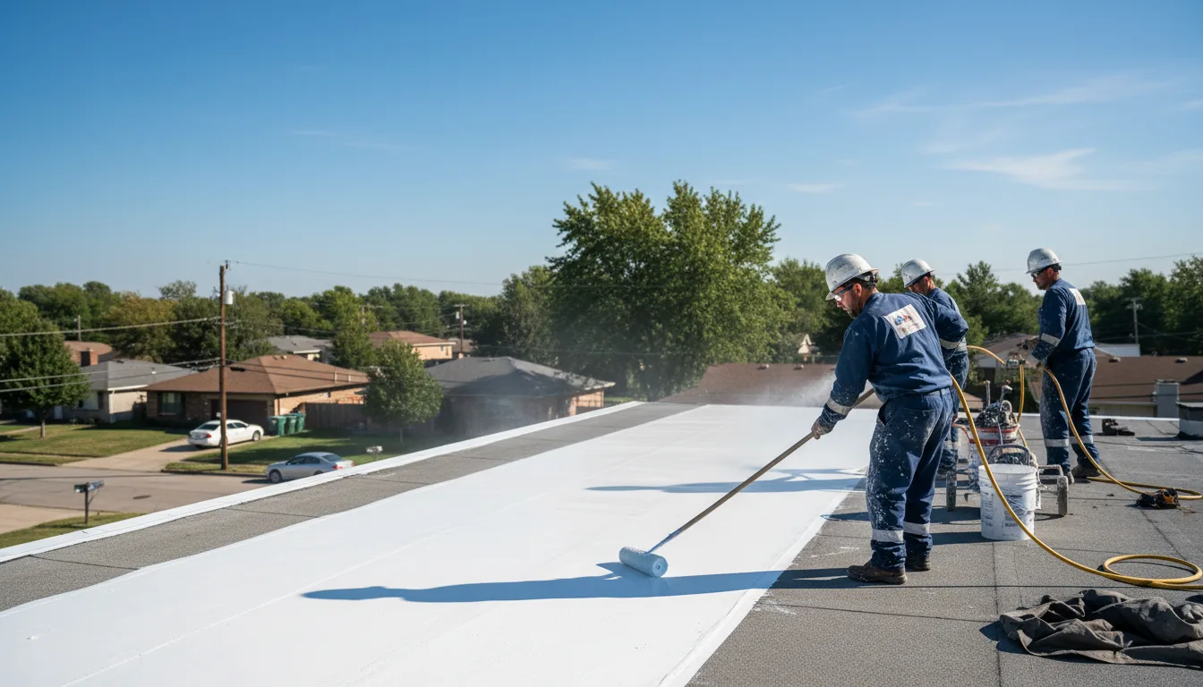 Commercial roof coating in Louise, TX near me